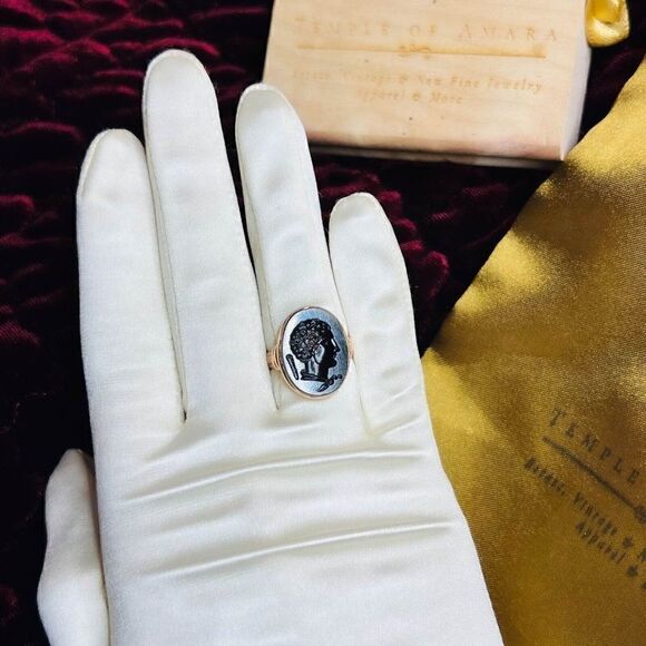 ANTIQUE-Georgian Gold Intaglio Ring-Hercules Carnelian Ring-size 6.5 Late 1700's - Picture 8 of 14